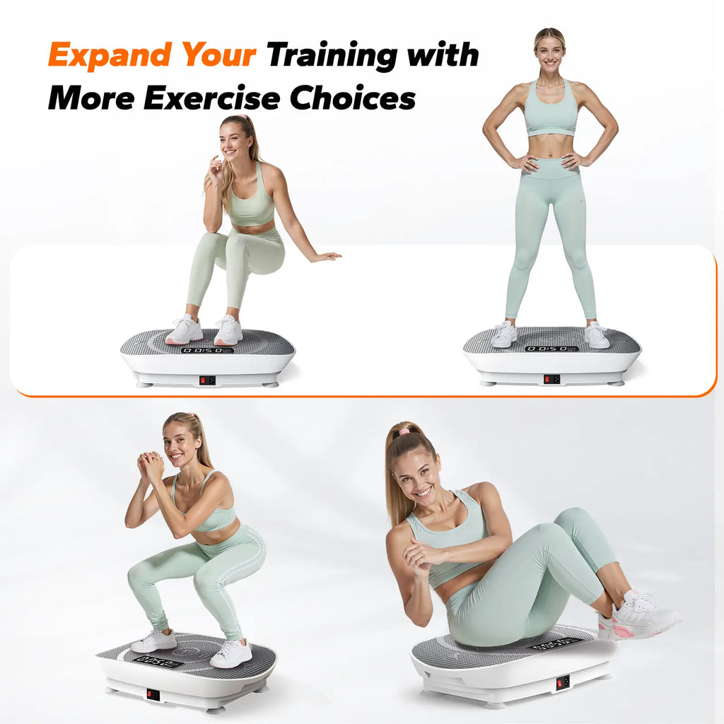 Merach Slim Vibration Plate Exercise Machine Lymphatic Drainage Fitness Vibration Plate Compact Design Fitness Home Gym Equipment Whole Body Workout Vibrations Backtoschool