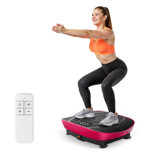 Merach Slim Vibration Plate Exercise Machine Lymphatic Drainage Fitness Vibration Plate Compact Design Fitness Home Gym Equipment Whole Body Workout Vibrations Backtoschool