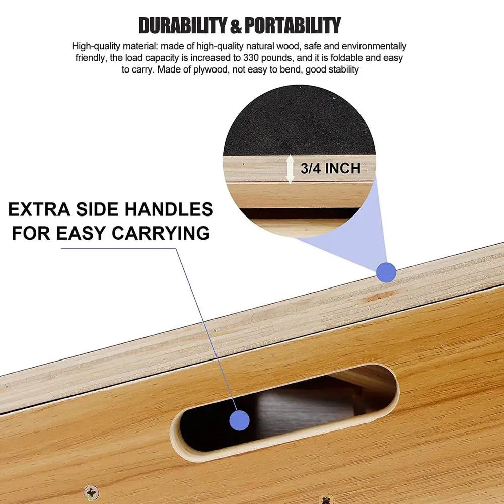 Adjustable 5-Level Steel Calf Stretcher Custom Logo Wooden Slant Board for Fitness Home Exercise Bodybuilding Packaged in Bag