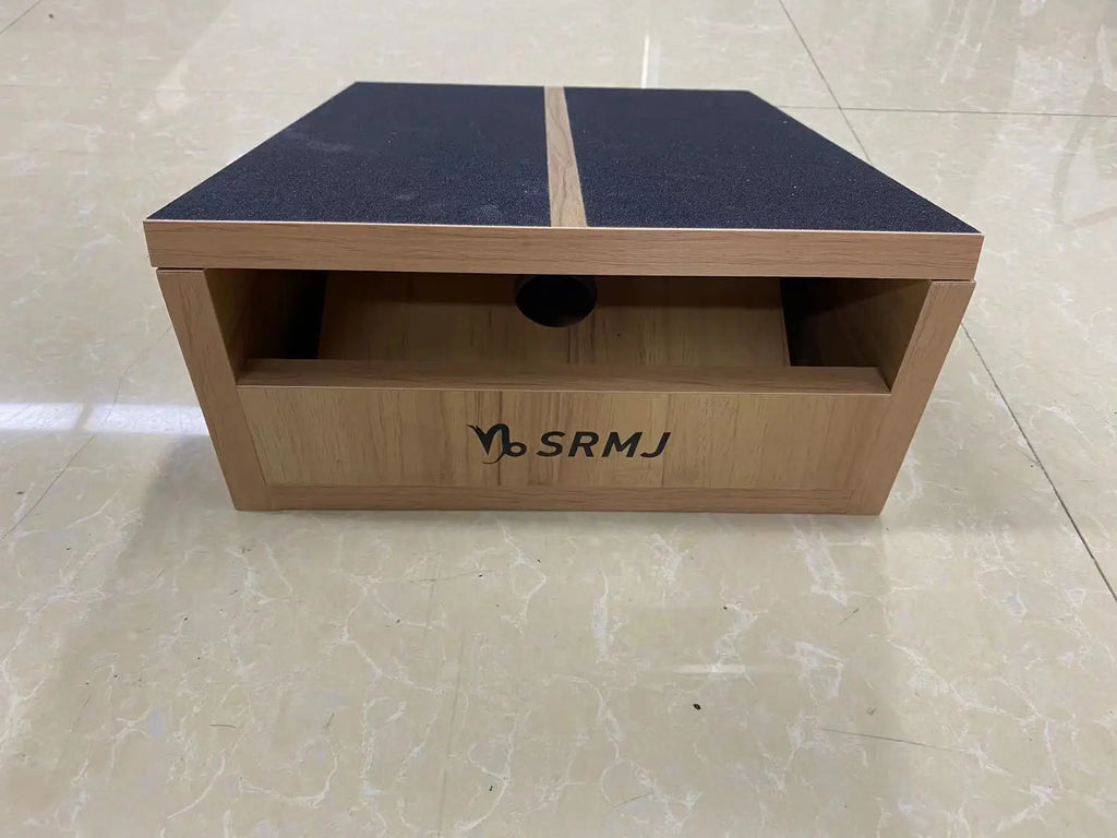 Adjustable 5-Level Steel Calf Stretcher Custom Logo Wooden Slant Board for Fitness Home Exercise Bodybuilding Packaged in Bag