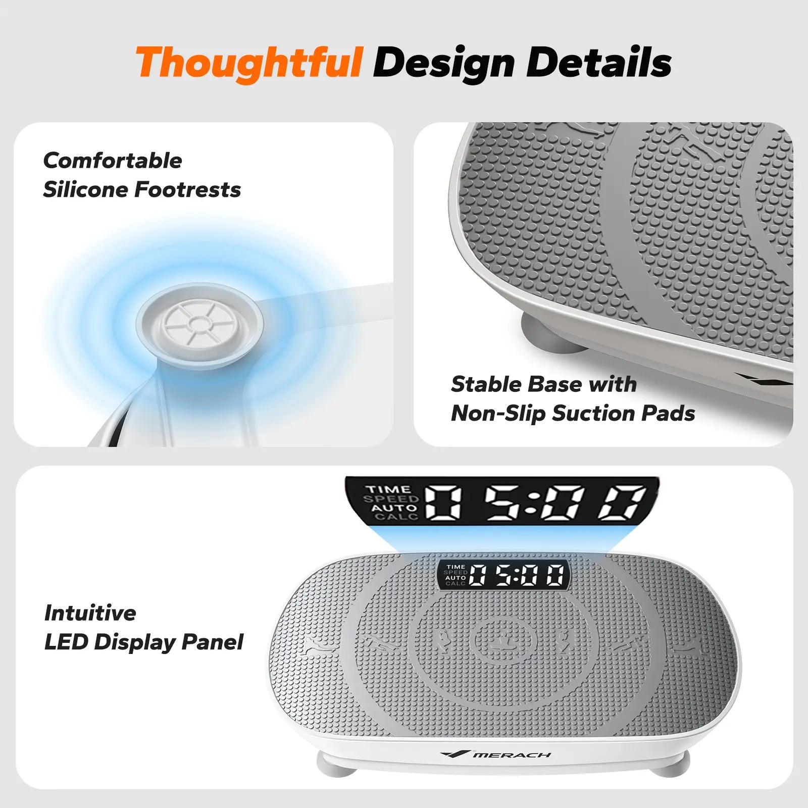 Merach Slim Vibration Plate Exercise Machine Lymphatic Drainage Fitness Vibration Plate Compact Design Fitness Home Gym Equipment Whole Body Workout Vibrations Backtoschool