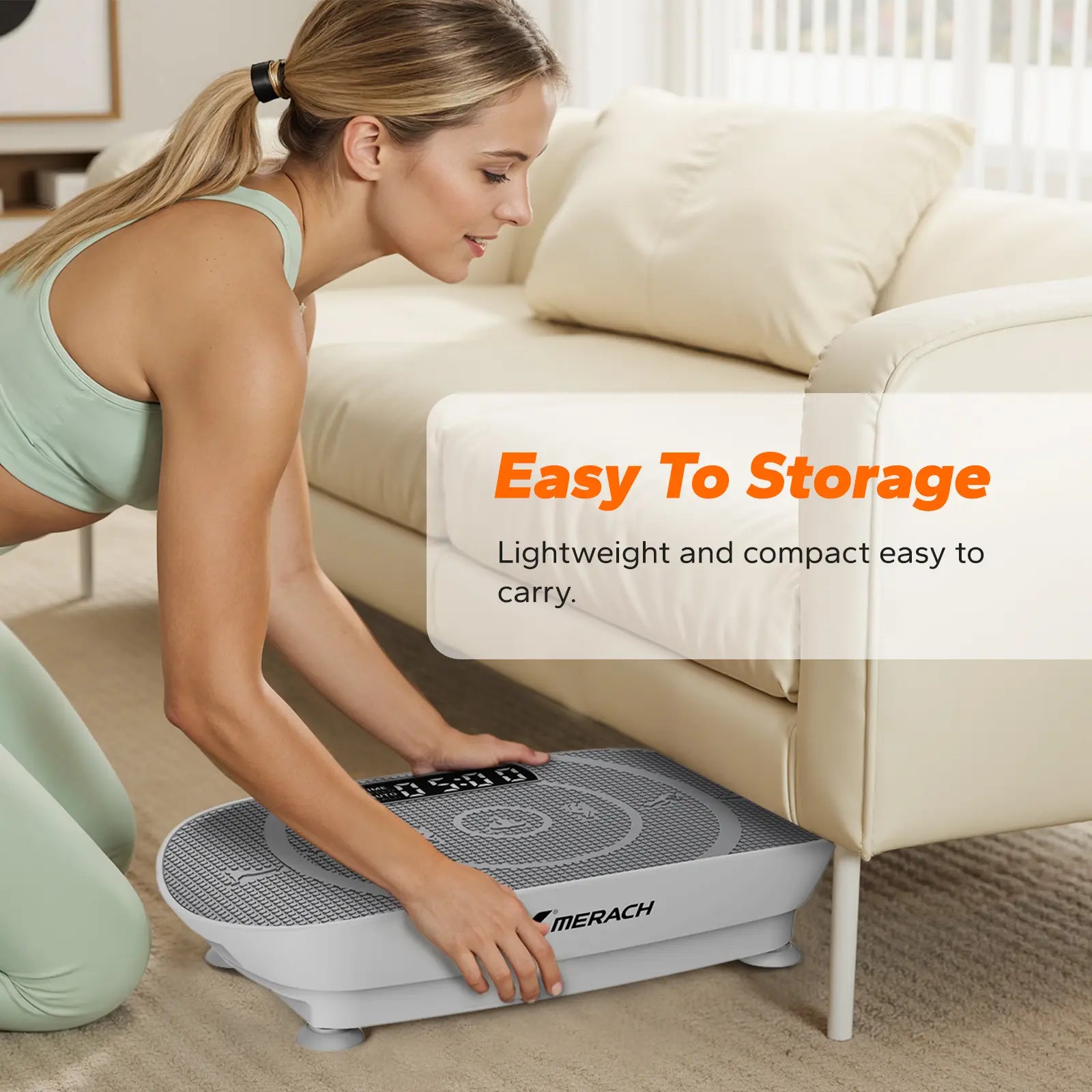 Merach Slim Vibration Plate Exercise Machine Lymphatic Drainage Fitness Vibration Plate Compact Design Fitness Home Gym Equipment Whole Body Workout Vibrations Backtoschool
